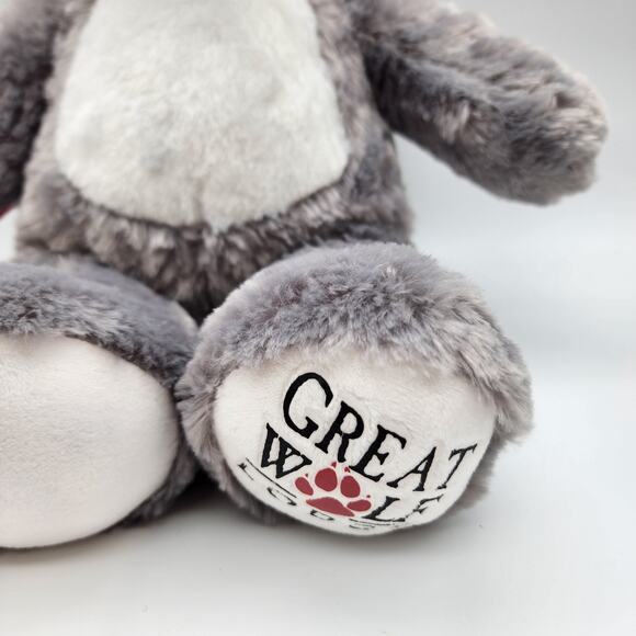 Build a Bear Wiley The Wolf Plush 16" Great Wolf Lodge Gray Hard Blue Eyes BAB - Picture 3 of 11